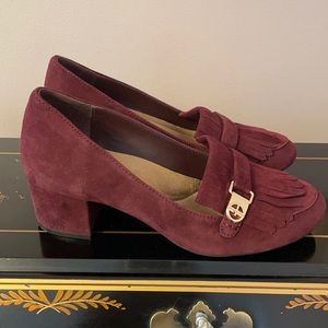 Giani Bernini Memory Foam Loafer Heel - Oxblood